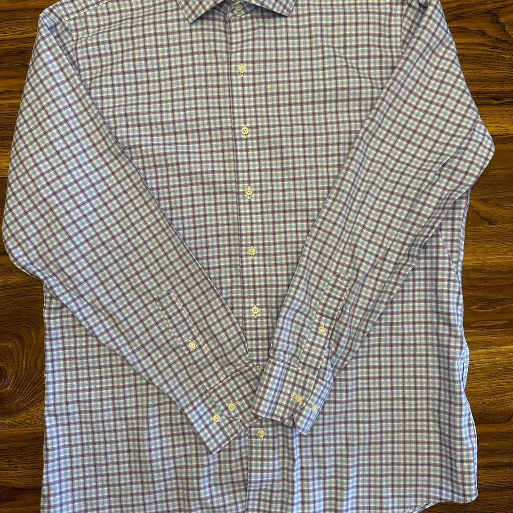 Brooks Brothers Lavender Checkered Button Down Shirt